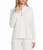 Lilly Pulitzer Cowie Soft Knit High Mock Neck Long Sleeve UPF 50+ Pullover - Image 1