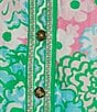 Lilly Pulitzer Daphnie Plumes In Bloom Linen Blend Print Collar Neck 3/4 Bell Sleeve Tunic Dress, Color:Multi - Image 3