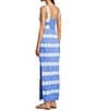 Lilly Pulitzer Davis Vintage Dobby Lily Lace Trim Square Neck Sleeveless Maxi Dress, Color:Sunwashed - Image 4