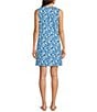 Color:Resort White Shell Collector - Image 2 - Dev Pima Cotton Shell Print Spilt Notch V-Neck Sleeveless Shift Dress