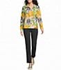 Lilly Pulitzer Eleni Luxe Terry Zoo Print Long Sleeve Quarter-Zip Mock Neck Pullover - Image 3