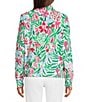 Lilly Pulitzer Eleni UPF 50+ Glowing Gardens Print Point Collar Long Sleeve Zip-Up Jacket, Color:Multi Glowing Gardens - Image 3