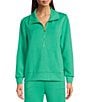 Lilly Pulitzer Eleni UPF 50+ Half Zip Long Sleeve Pullover, Color:Kitts Green - Image 1