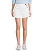 Lilly Pulitzer Eliska Stretch High Rise Side Button Shorts, Color:Resort White - Image 1