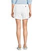 Lilly Pulitzer Eliska Stretch High Rise Side Button Shorts, Color:Resort White - Image 2