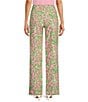 Lilly Pulitzer Ellamarie Printed Stretch Double Cloth High Rise Pants, Color:Rousseau Pink - Image 2