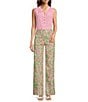 Lilly Pulitzer Ellamarie Printed Stretch Double Cloth High Rise Pants, Color:Rousseau Pink - Image 3