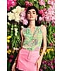 Lilly Pulitzer Elsa Printed Silk V-Neck Sleeveless Blouse, Color:Fauna Green - Image 5