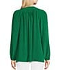 Lilly Pulitzer Elsa Silk V-Neck Bracelet Sleeve Top, Color:Fiddle Leaf - Image 2