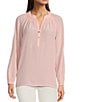 Lilly Pulitzer Elsa Silk V-Neck Bracelet Sleeve Top, Color:Pink Muse - Image 1