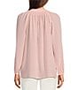 Lilly Pulitzer Elsa Silk V-Neck Bracelet Sleeve Top, Color:Pink Muse - Image 2