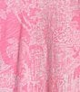 Color:Roxie Pink - Image 4 - Etta Knit Anniversary Toile Print V-Neck Short Sleeve Tee