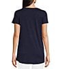 Lilly Pulitzer Etta Knit Scoop Neck Short Sleeve Tee Shirt, Color:True Navy - Image 2