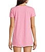 Lilly Pulitzer Etta Scoop Neck Short Sleeve Tee, Color:Rousseau Pink - Image 2