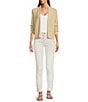 Lilly Pulitzer Faretta Slub Knit Open Front Long Sleeve Cropped Cardigan, Color:Wicker Tan - Image 3