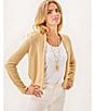 Lilly Pulitzer Faretta Slub Knit Open Front Long Sleeve Cropped Cardigan, Color:Wicker Tan - Image 6