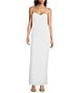 Color:Resort White - Image 1 - Gillian 3D Lace Sweetheart Neck Sleeveless Smocked Back Sheath Maxi Dress