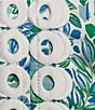 Color:Hydrangea Blue - Image 5 - Gulianna Woven Floral Print Notch V-Neck Sleeveless Lilly Lace Trim Maxi Shift Dress
