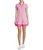 Lilly Pulitzer Jessamy UPF 50+ Luxletic Point Collar Short Sleeve Pleated Dress, Color:Passion Fruit - Image 1