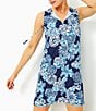 Color:Blue Multi - Image 5 - Johana Sleeveless Bouquet Print Swim Cover-Up Dress