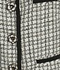 Lilly Pulitzer Kalara Houndstooth Boucle Point Collar Long Sleeve Button Front Jacket, Color:Coconut - Image 4