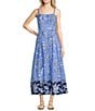 Lilly Pulitzer Kenni Printed Cotton Poplin Strapless Sleeveless Fit-And-Flare Midi Dress, Color:Sunwashed - Image 3