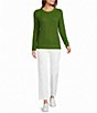 Lilly Pulitzer Knit Crew Neck Long Raglan Sleeve Sweater - Image 3