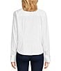 Lilly Pulitzer Lilly Poplin Point Collar Long Sleeve Button Down Shirt, Color:Resort White - Image 2