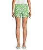 Lilly Pulitzer Lilo Daffodil Hill Print Mid-Rise Pull-On Shorts, Color:Resort White - Image 2