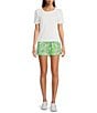 Lilly Pulitzer Lilo Daffodil Hill Print Mid-Rise Pull-On Shorts, Color:Resort White - Image 3