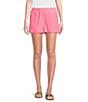 Color:Roxie Pink - Image 1 - Lilo Linen Mid-Rise Flat Front Short