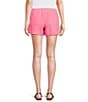 Color:Roxie Pink - Image 2 - Lilo Linen Mid-Rise Flat Front Short