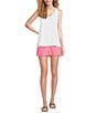 Color:Roxie Pink - Image 3 - Lilo Linen Mid-Rise Flat Front Short