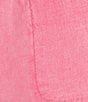 Color:Roxie Pink - Image 4 - Lilo Linen Mid-Rise Flat Front Short