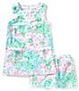 Lilly Pulitzer Little/Big Girls 4-14 Mini Romey Shift Dress Set, Color:Multi Plumes In Bloom - Image 1