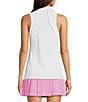 Lilly Pulitzer Martina Luxletic V-Neck Sleeveless Ruffle Polo Top, Color:Resort White - Image 2