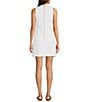 Color:Resort White - Image 2 - Mila 3D Lace Round Neck Sleeveless Shift Dress