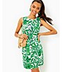 Lilly Pulitzer Mila Fiddle Leaf Print Crew Neck Sleeveless Shift Dress, Color:Fiddle Leaf - Image 4