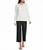 Lilly Pulitzer Morgen Combed Cotton Embellished Crew Neck Long Sleeve Sweater - Image 3