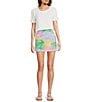 Lilly Pulitzer Multi Sun Of A Bun Print Mid Rise Ric Rac Skort, Color:Multi - Image 3
