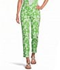 Lilly Pulitzer Nancee Stretch Double Cloth Floral Print Straight Leg Crop Pants - Image 1