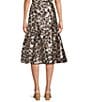 Lilly Pulitzer Noir Pineapple Coordinating Metallic Jacquard High-Rise Fit And Flare Midi Skirt, Color:Noir - Image 2