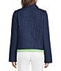 Lilly Pulitzer Peyser Butterfly Quilted Point Collar Long Sleeve Button-Front Denim Jacket - Image 2