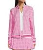 Lilly Pulitzer Regate UPF 50+ Printed Luxetic Stand Collar Long Sleeve Jacket, Color:Passion Fruit - Image 1