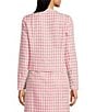 Lilly Pulitzer Rohana Charming Check Boucle Crew Neck Long Sleeve Button Front Jacket, Color:Rousseau Pink - Image 2