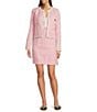 Lilly Pulitzer Rohana Charming Check Boucle Crew Neck Long Sleeve Button Front Jacket, Color:Rousseau Pink - Image 3