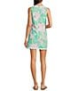 Lilly Pulitzer Romey Multi Plumes In Bloom Print Split V-Neck Sleeveless Ric Rac Shift Romper, Color:Multi - Image 2