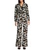 Lilly Pulitzer Rosamaria Coordinating Onyx Irisistable Printed Crepe Flat Front Pull-On Palazzo Pants, Color:Onyx - Image 3
