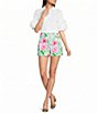 Lilly Pulitzer Sarissa Floral Double Cloth High-Rise Stretch Shorts - Image 3