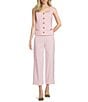 Lilly Pulitzer Sarissa High Rise Stretch Double Cloth Wide Leg Crop Pants - Image 3